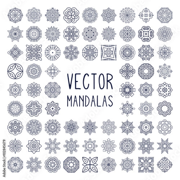 Obraz Wektor udekoruj mandalę