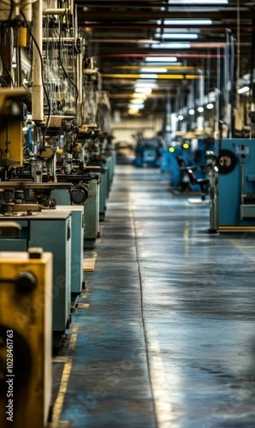 Obraz Industrial machinery in a factory.