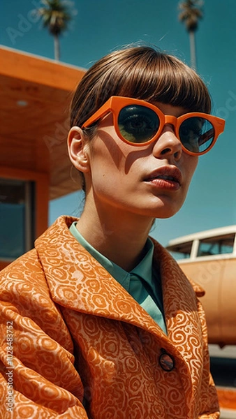 Fototapeta person in sunglasses