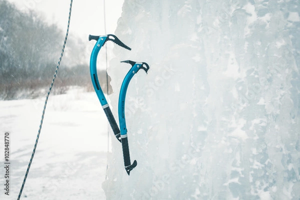 Fototapeta Ice climbing tool.