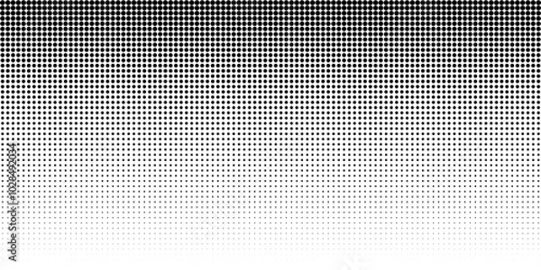 Obraz Dot pattern seamless background. Circle polka dot pattern vector template. Abstract futuristic dotted mesh with gradient effect. Geometric minimal digital design.
