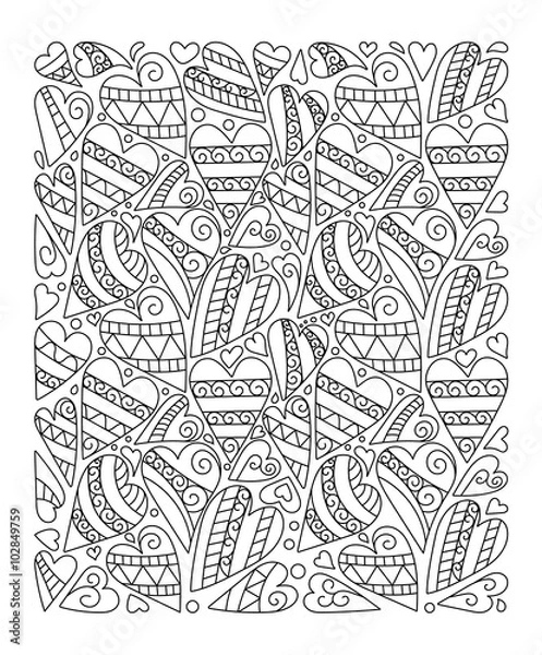 Obraz hand drawn flower coloring page