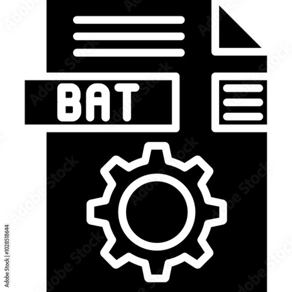 Fototapeta BAT File Format Icon