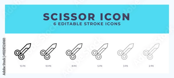 Fototapeta Scissor line icon vector illustration. Trendy styles.