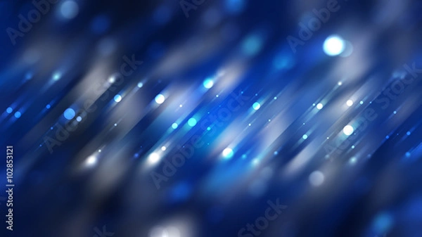 Obraz Bokeh light, shimmering blur spot lights on blue abstract 