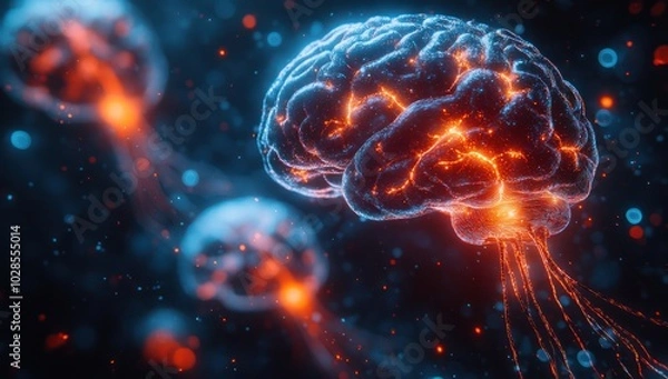 Fototapeta Glowing Brain