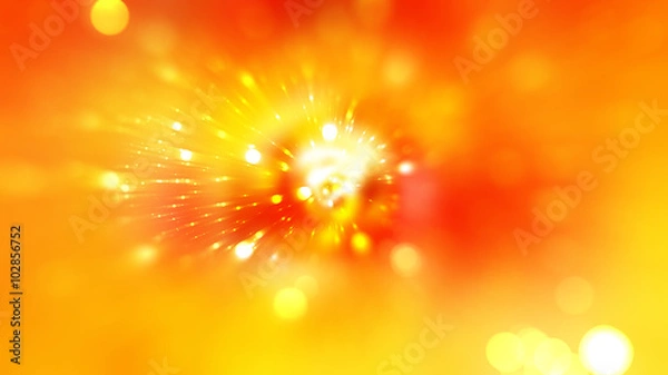 Fototapeta Bokeh light, shimmering blur spot lights on orange abstract 