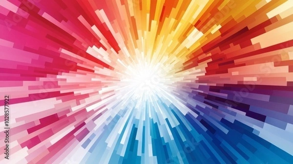 Fototapeta Vibrant Abstract Burst of Colorful Rays