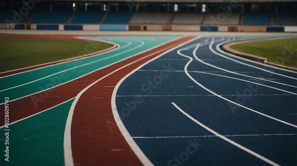 Obraz Running Track in Stadium 