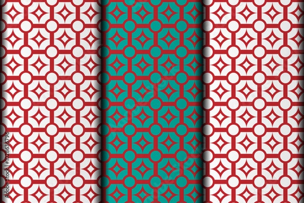 Obraz This is vector eps simple flower style pattern design element.