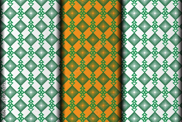 Obraz This is vector eps simple flower style pattern design element.