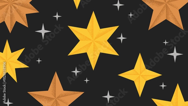 Fototapeta Geometric Harmony with Celestial Stars Pattern