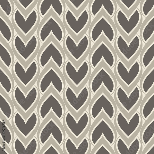 Obraz Seamless vintage beige vector wallpaper pattern.