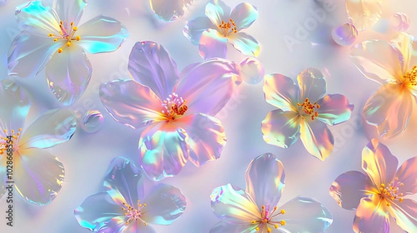 Obraz colorful flower on white background