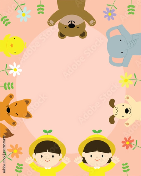 Obraz Create a cute image welcomed by children and animal friends