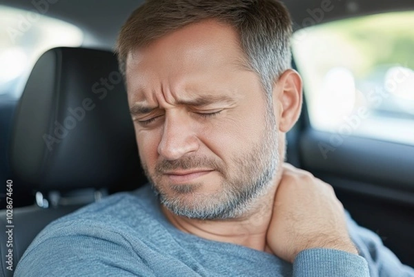 Obraz Injury And Car Accident. Whiplash, Generative AI