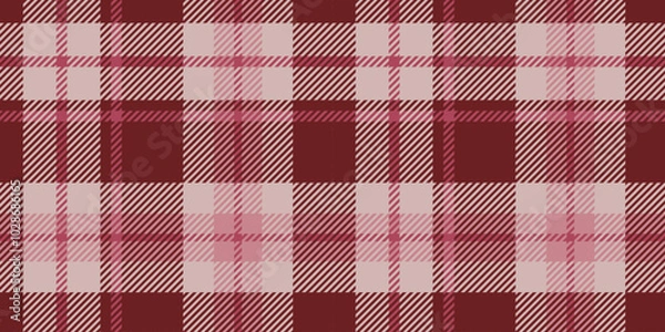 Obraz This seamless tartan pattern, displayed in shades in pink and red color is composed of intersecting lines and squares, providing a stylish and traditional textile look.