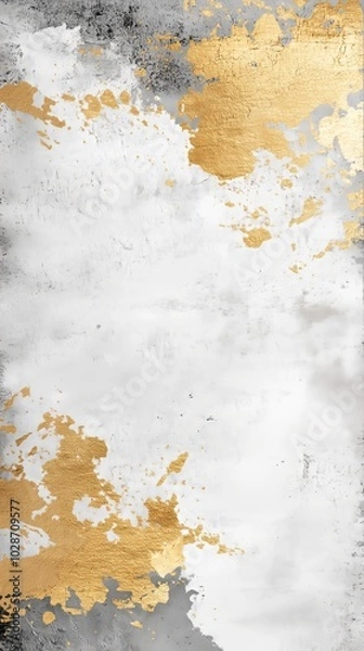 Fototapeta grunge texture with gold paint on a concrete wall