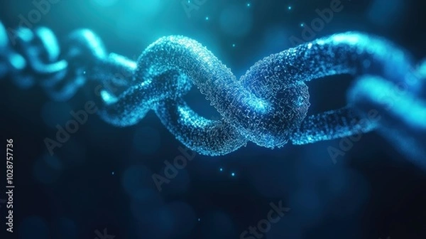 Fototapeta Blockchain technology enables secure, decentralized record-keeping, ensuring transparency and immutability in transactions across various industries