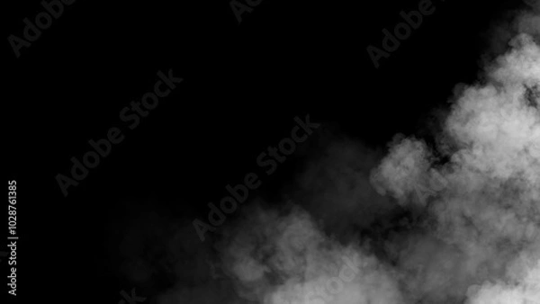Fototapeta Abstract fire smoke misty fog on isolated black background. Texture overlays. Design element.