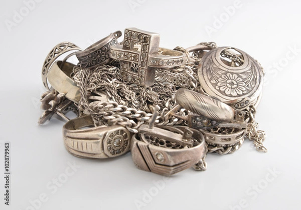 Fototapeta silver jewelry 