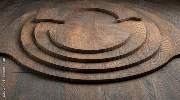 Obraz Wooden Circles Pattern