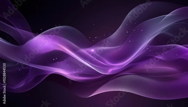 Fototapeta A vibrant abstract purple gradient background with flowing waves and soft textures