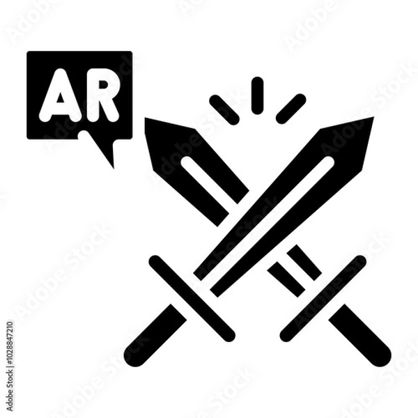 Obraz Ar Sword Fight icon vector image. Can be used for Augmented Reality.