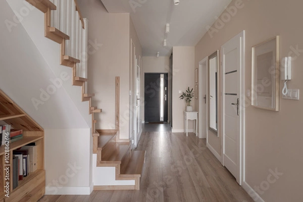 Obraz House corridor with entry and staircase