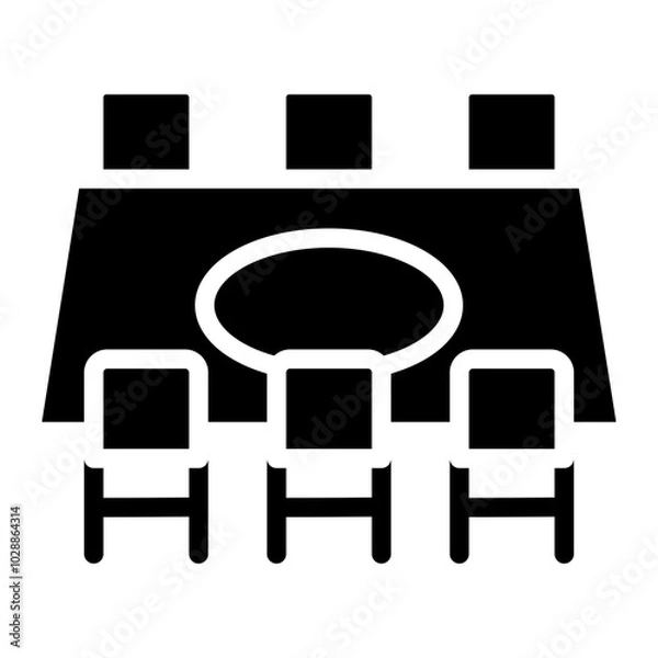 Fototapeta Boardroom icon vector image. Can be used for Business Meeting.