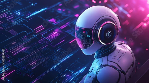 Fototapeta Business with technology, high technology for future. Generative AI Illustration.