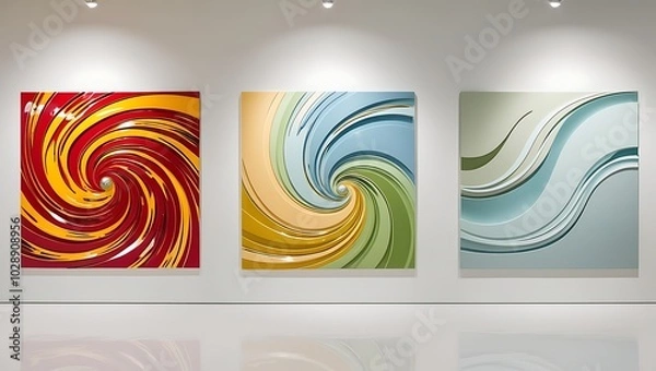Fototapeta abstract art illustration collection set, home decor minimal mock up idea