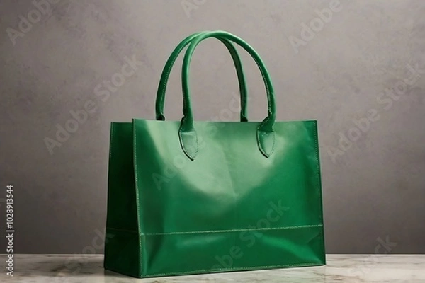 Obraz green shopping bag