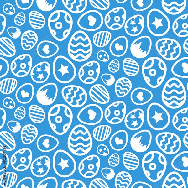 Obraz Seamless pattern of Easter eggs icon holiday background