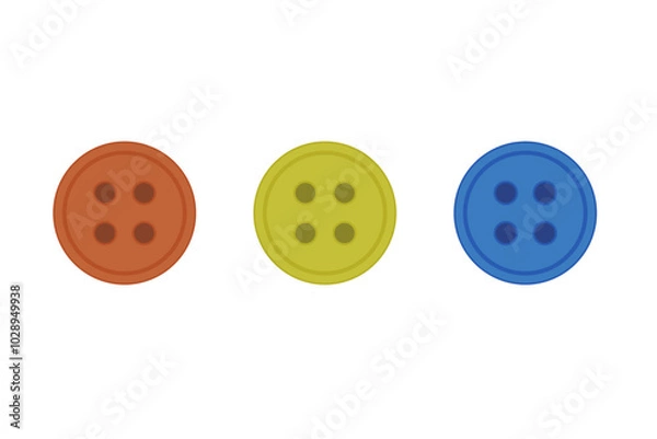 Fototapeta カラフルなボタンのイラスト