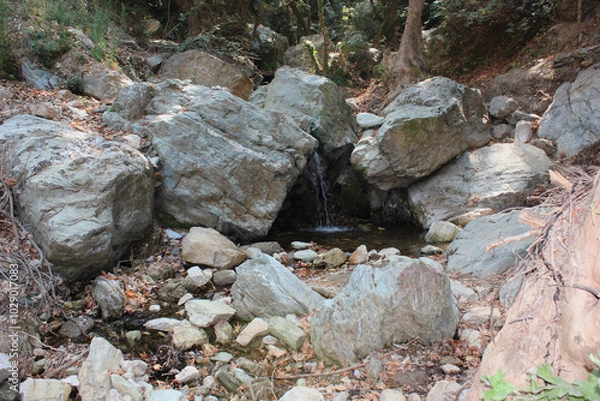 Fototapeta The path of the centaurs (after Cyclone Daniel) Portaria Pelion Greece