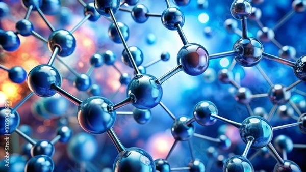 Fototapeta Captivating abstract representation of molecules, merging beauty and science in one frame.