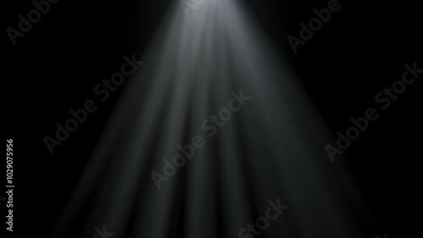 Fototapeta Soft diffused rays of light cut through the hazy darkness.