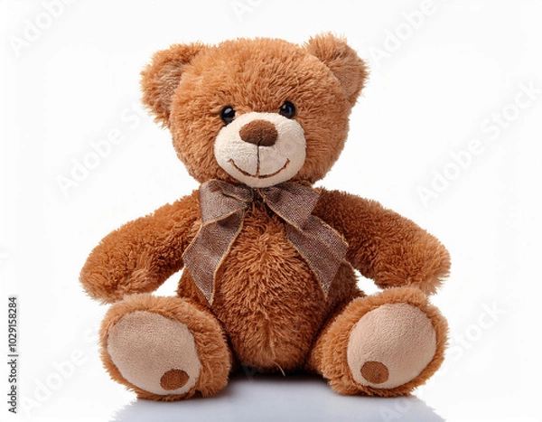 Obraz soft brown teddy bear isolated on white background 