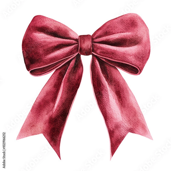 Fototapeta Elegant pink bow with soft texture, perfect for decorations, gifts, and crafts. Ideal for various artistic projects.