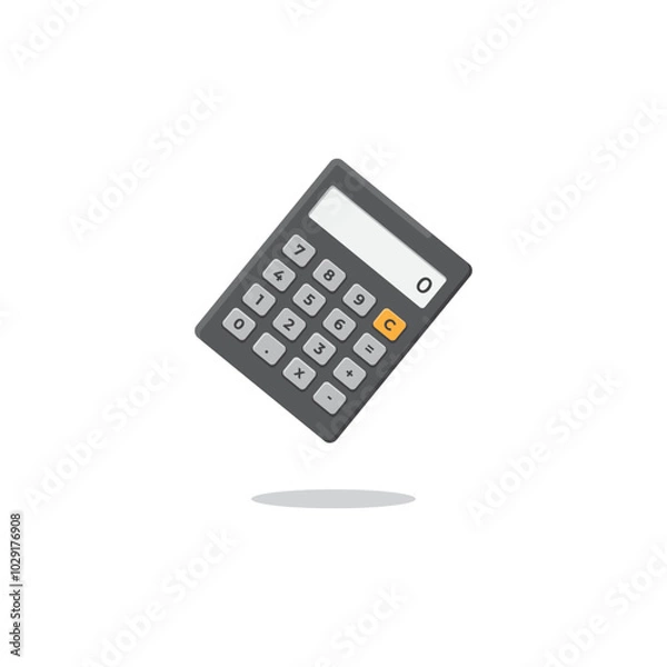 Fototapeta cartoon illustration of a calculator