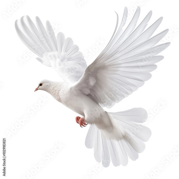 Obraz white dove isolated