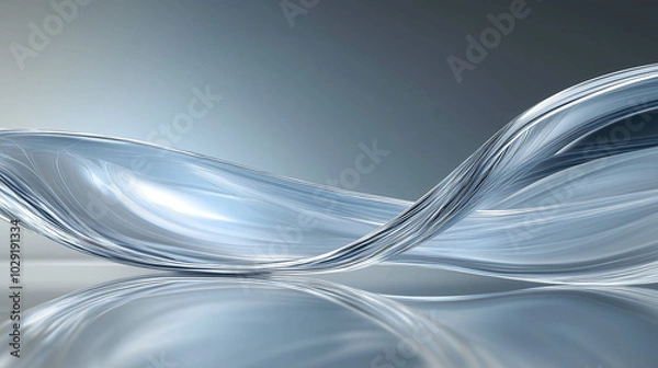 Fototapeta Abstract Textured and Fluid Glass-Like Surfaces in Modern Environments