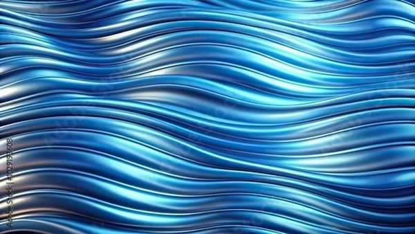 Fototapeta Flowing blue wavey ripples background texture