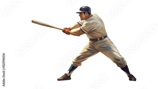Fototapeta A man player in a game of Baseball