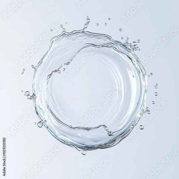 Fototapeta Circular, transparent water creates mesmerizing visual effect