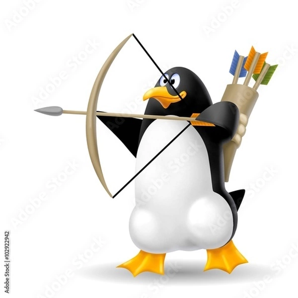 Obraz pinguino arciere