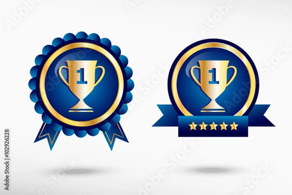 Obraz Champions Cup icon stylish quality guarantee badges