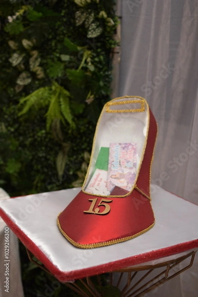 Fototapeta decoración de 15 años lujosa