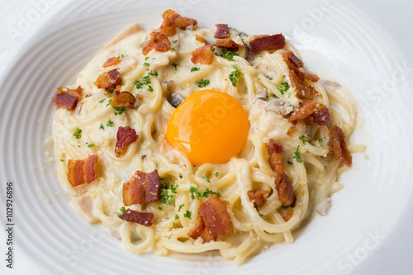 Obraz Spaghetti Carbonara with Bacon